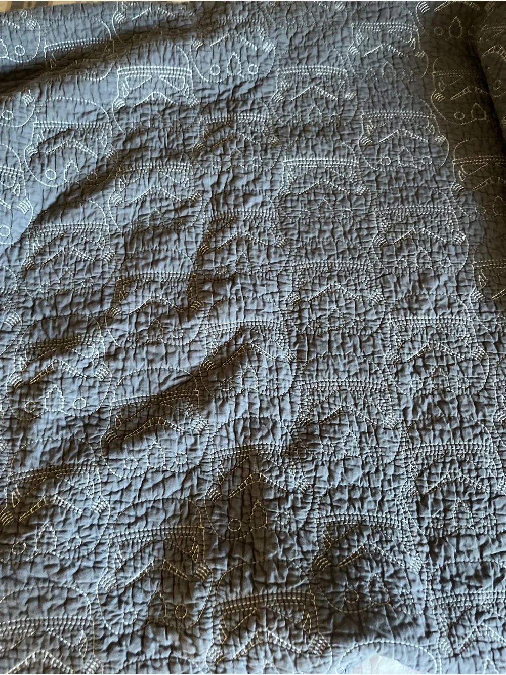 Pottery Barn Kids Star Wars Darth Vader quilt grey and white Twin 100% cotton